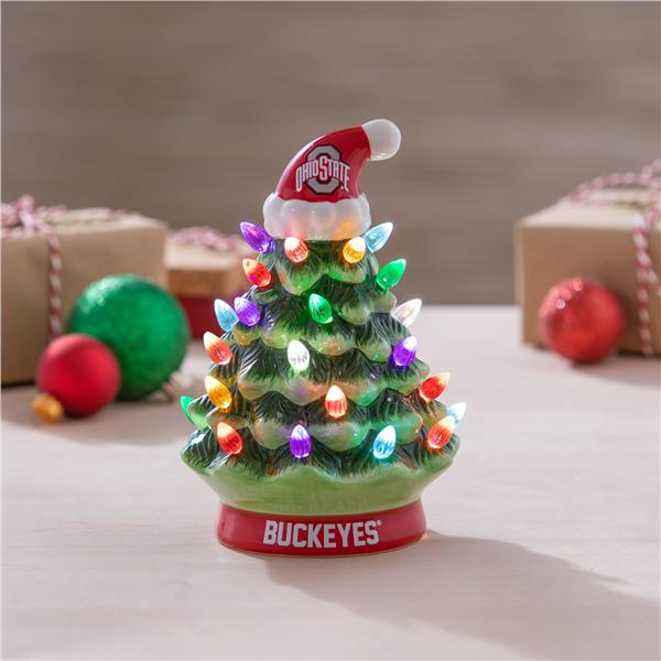 Ohio State LED Ceramic Christmas Tree