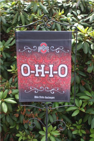 Ohio State O H I O Garden Flag