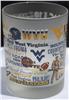 WVU Campus Frosted Rocks Glass