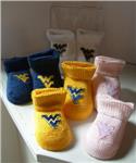 WVU Baby Booties