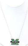 Marshall Crystal Logo Necklace