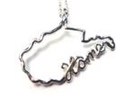 West Virginia Home Necklace-Silver