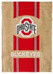 Ohio State Burlap Garden Flag